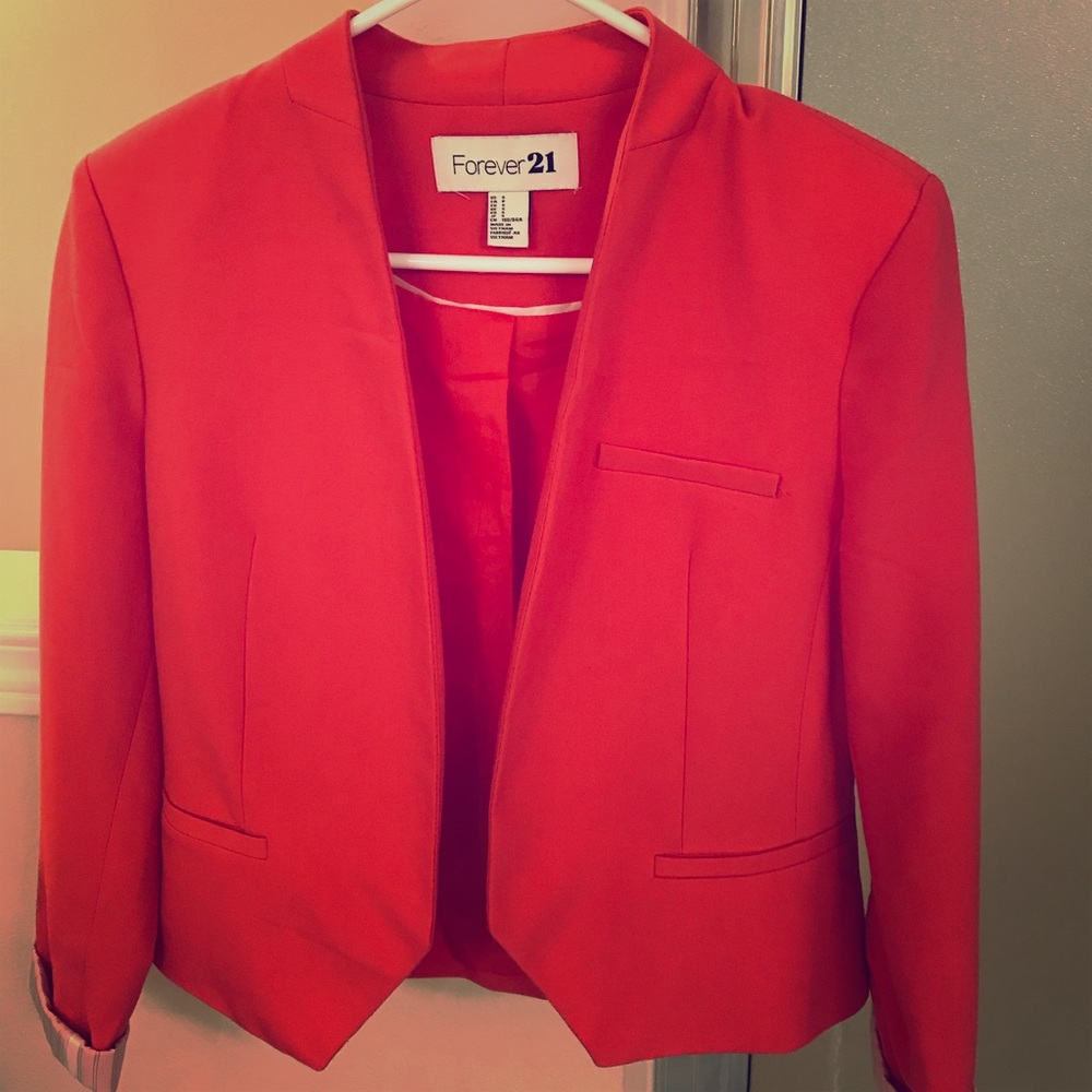Forever 21 coral blazer